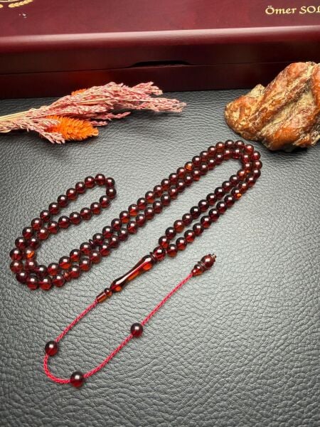 Sistemli Rus Kaya 99 Luk Damla Kehribar Tesbih