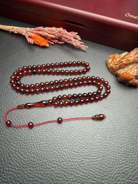 Sistemli Rus Kaya 99 Luk Damla Kehribar Tesbih