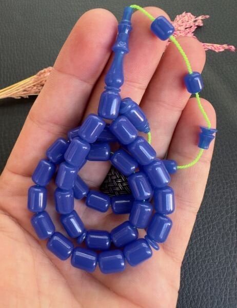 Kapsül Model Mavi Renk Eski Alman Katalin Tesbih