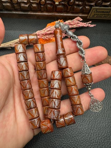 Kesme Model Gümüş Çakımlı Kuka Tesbih