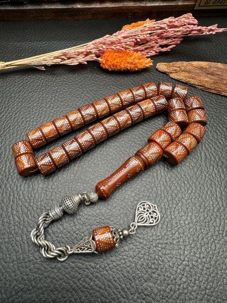 Kesme Model Gümüş Çakımlı Kuka Tesbih