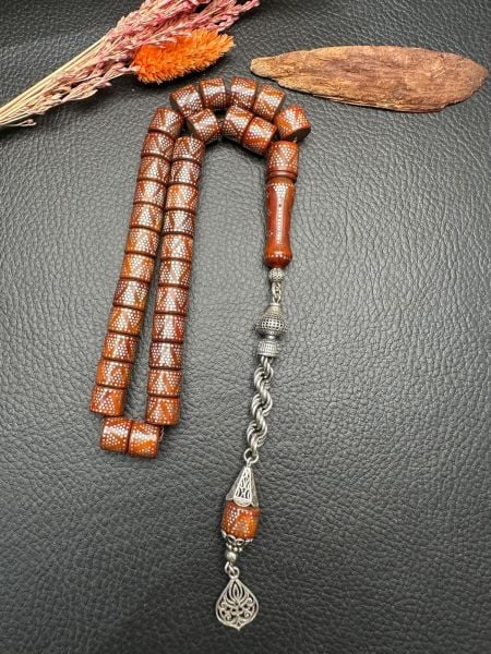 Kesme Model Gümüş Çakımlı Kuka Tesbih