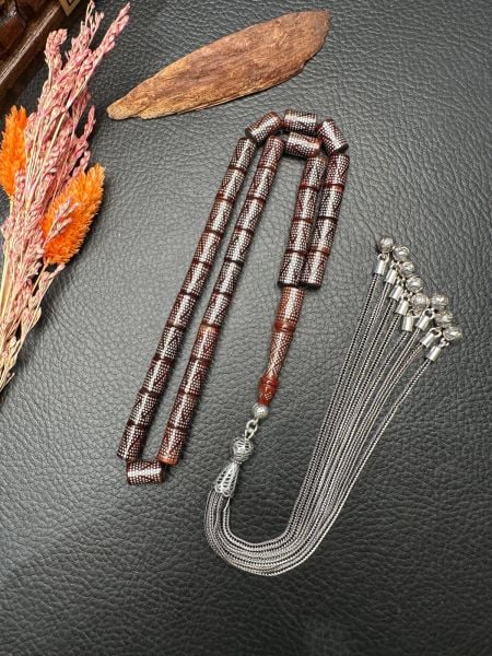 Kesme Model Gümüş Çakımlı Kuka Tesbih