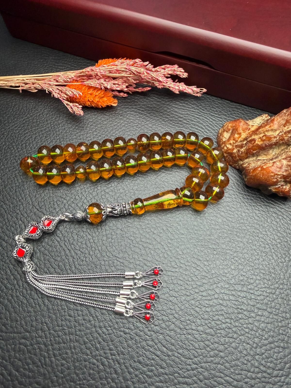 Rus Kaya Damla Kehribar Tesbih