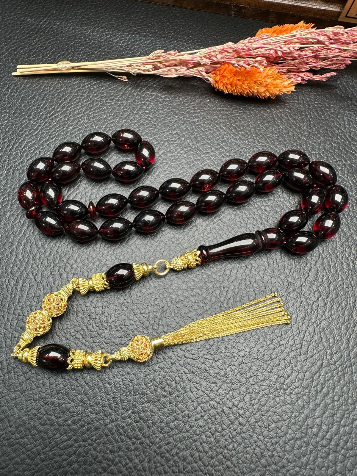 Rus Kaya Damla Kehribar Tesbih