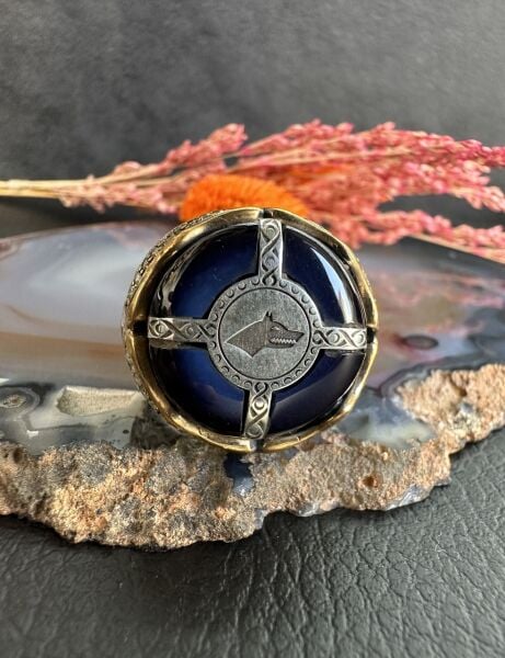 Nar-ı Aşk Model Özel Kurt Tasarım Gümüş Erkek Yüzük