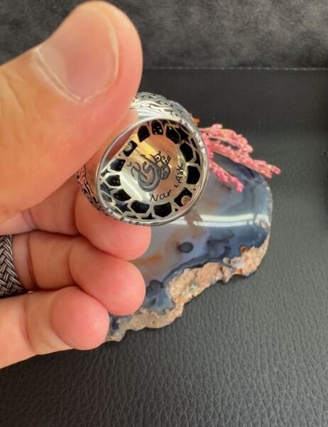 Nar-ı Aşk Model Özel Kurt Tasarım Gümüş Erkek Yüzük