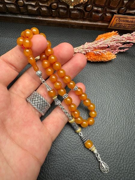 Küre Model  Bilek Boy Sıkma Kehribar Tesbih