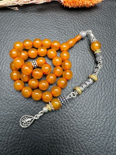 Küre Model  Bilek Boy Sıkma Kehribar Tesbih