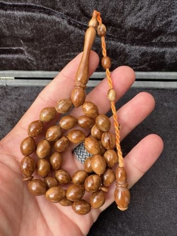 Badem Model 925 Ayar Gümüş İşlemeli Kuka Tesbih