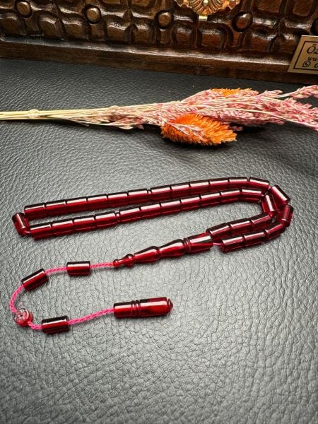 Küçük Boy Kesme Ateş Kehribar Tesbih