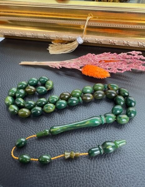 Beyzi Model Yeşil Renk Katalin Tesbih