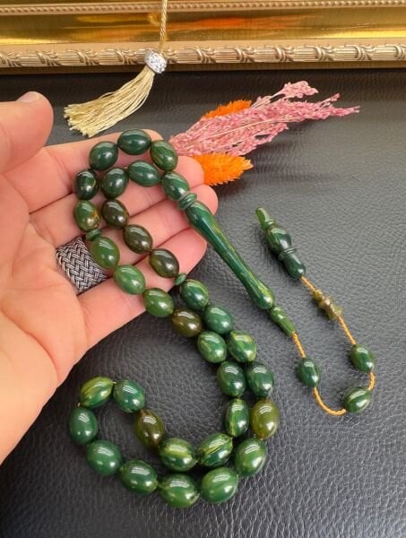 Beyzi Model Yeşil Renk Katalin Tesbih