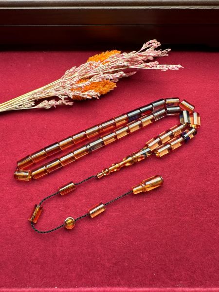 Kesme Ateş Kehribar Tesbih