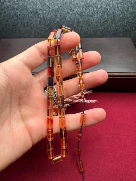 Kesme Ateş Kehribar Tesbih