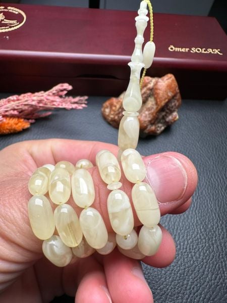 Serdar Aydın Usta İşçiliği Tek Kaya  Damla Kehribar Tesbih