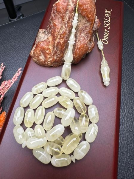 Serdar Aydın Usta İşçiliği Tek Kaya  Damla Kehribar Tesbih