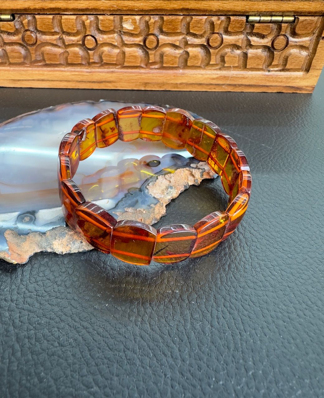 Damla Kehribar Bileklik