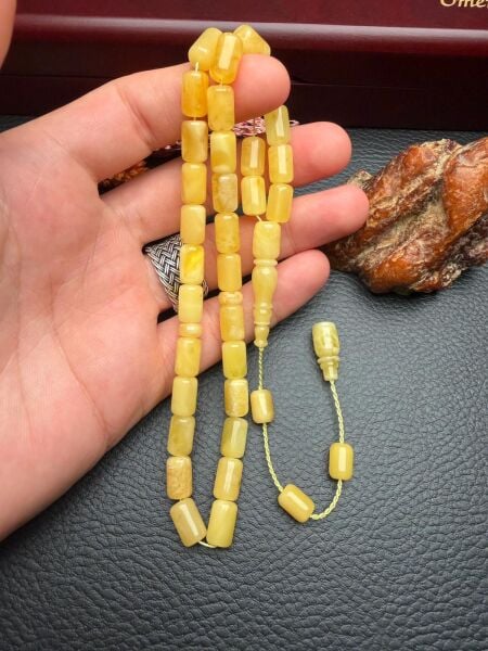 Rus Kaya Sistemli Damla Kehribar Tesbih