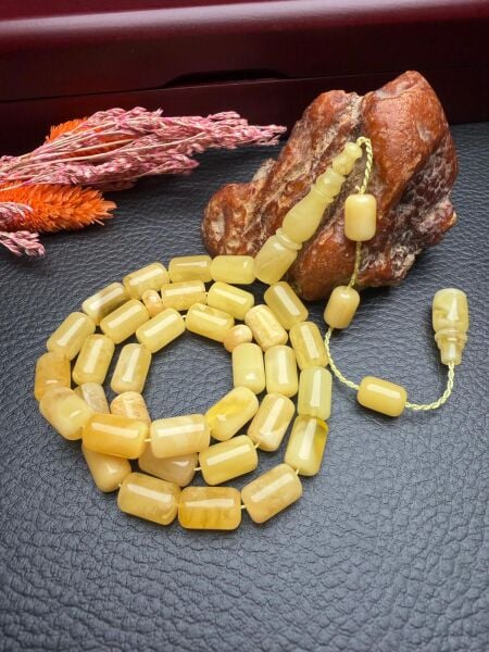 Rus Kaya Sistemli Damla Kehribar Tesbih