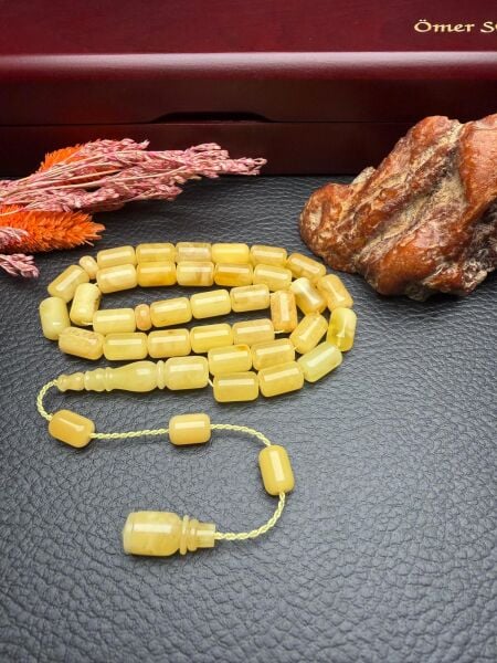 Rus Kaya Sistemli Damla Kehribar Tesbih