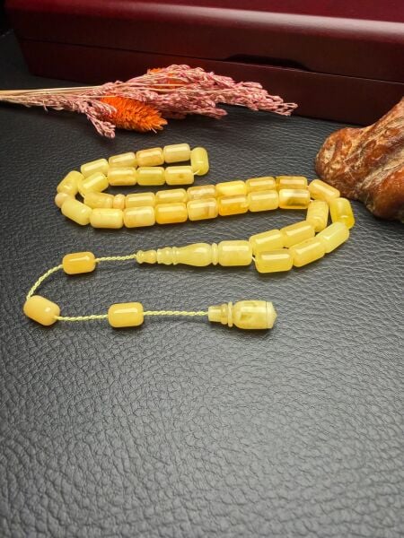 Rus Kaya Sistemli Damla Kehribar Tesbih