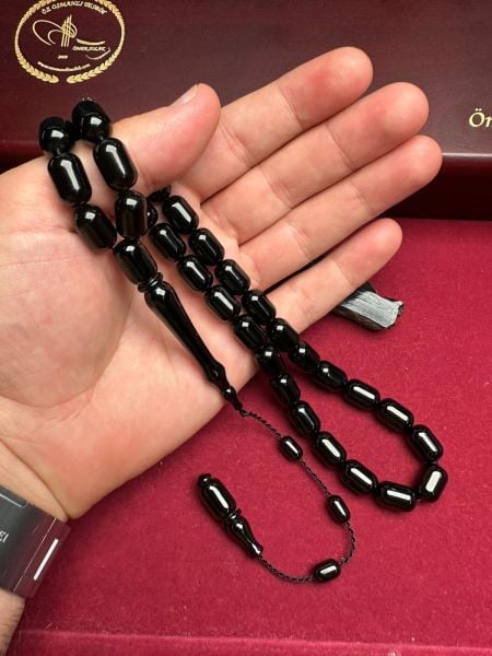 Kapsül Model Sade Erzurum Oltu Taşı Tesbih