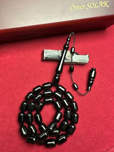 Kapsül Model Sade Erzurum Oltu Taşı Tesbih