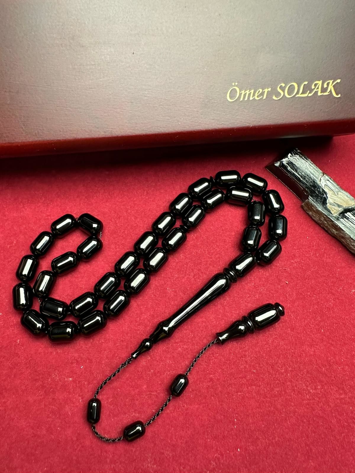 Kapsül Model Sade Erzurum Oltu Taşı Tesbih