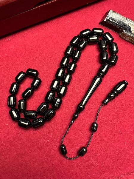 Kapsül Model Sade Erzurum Oltu Taşı Tesbih