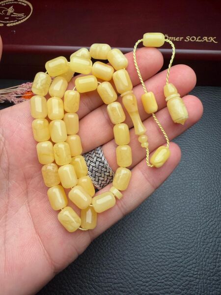 Rus Kaya Sistemli Damla Kehribar Tesbih