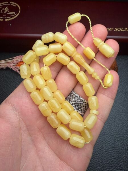 Rus Kaya Sistemli Damla Kehribar Tesbih