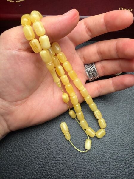 Rus Kaya Sistemli Damla Kehribar Tesbih