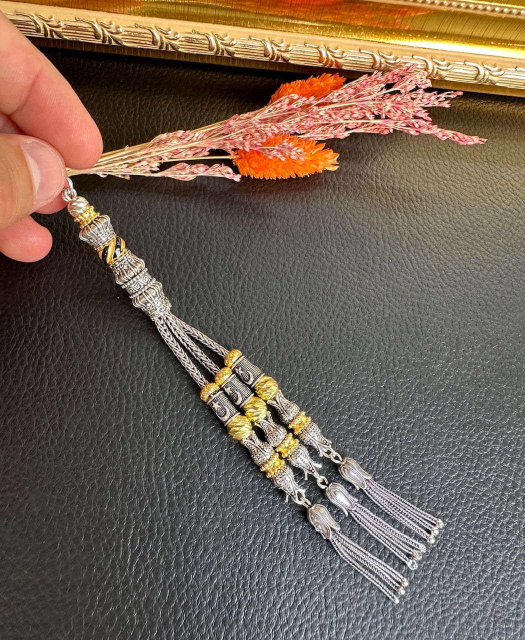 Özel Üçlü Gümüş Püskül