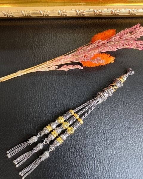 Özel Üçlü Gümüş Püskül