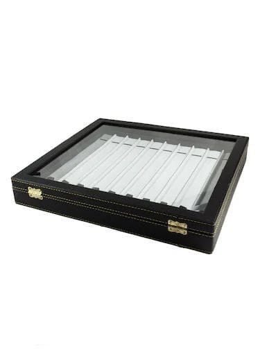 Siyah Renk Camlı 11'li Tesbih Kutusu