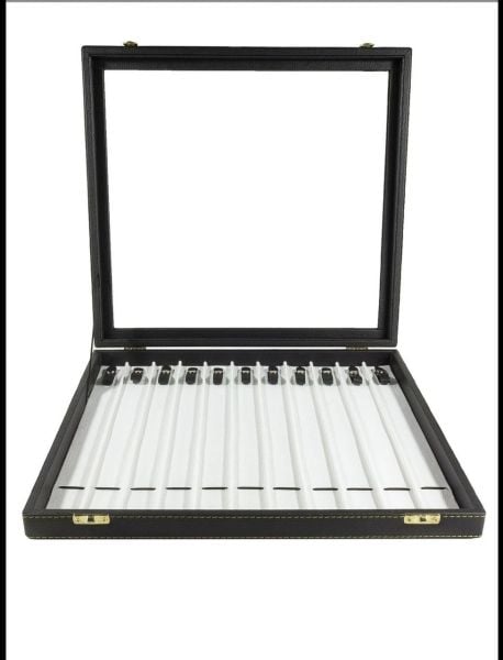 Siyah Renk Camlı 11'li Tesbih Kutusu