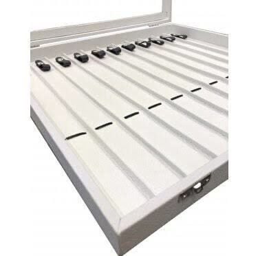 Beyaz Renk Camlı 11'li Tesbih Kutusu