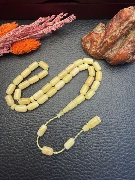 Rus Kaya Sistemli Damla Kehribar Tesbih