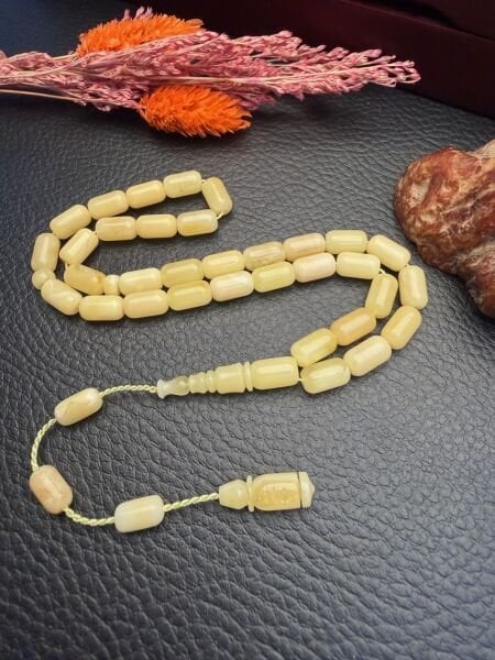 Rus Kaya Sistemli Damla Kehribar Tesbih