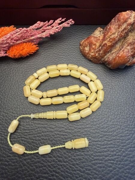 Rus Kaya Sistemli Damla Kehribar Tesbih