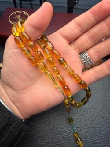 RusKaya Sistemli Damla Kehribar Tesbih