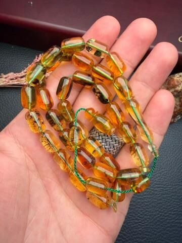 RusKaya Sistemli Damla Kehribar Tesbih