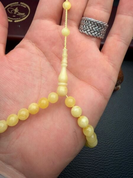 Rus Kaya Sistemli Damla Kehribar Tesbih