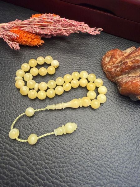 Rus Kaya Sistemli Damla Kehribar Tesbih