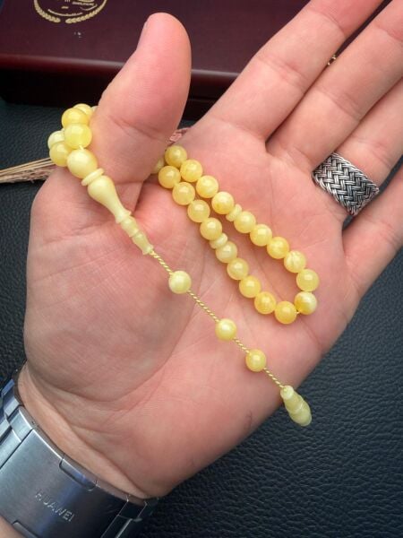 Rus Kaya Sistemli Damla Kehribar Tesbih