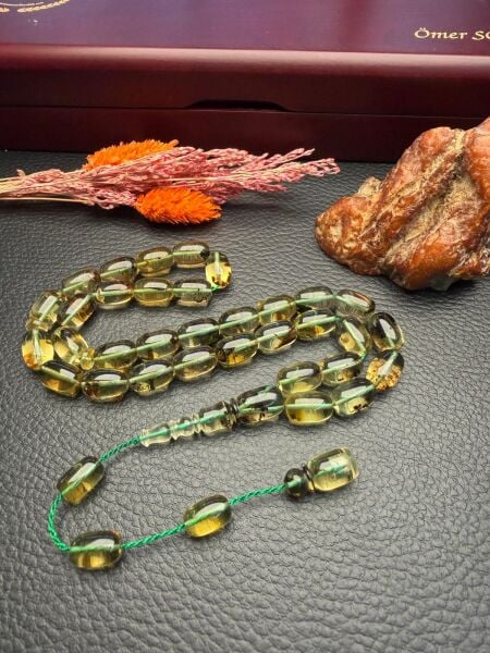 Rus Kaya Sistemli Damla Kehribar Tesbih