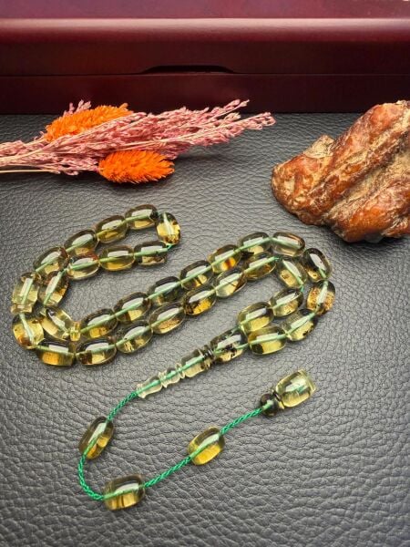 Rus Kaya Sistemli Damla Kehribar Tesbih