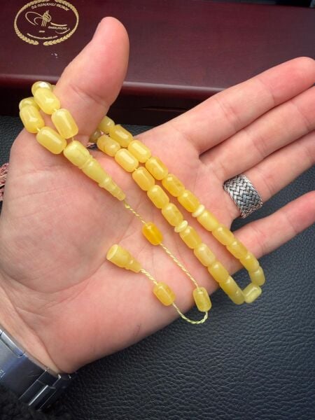 Rus Kaya Sistemli Damla Kehribar Tesbih