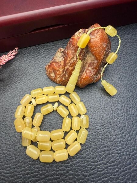 Rus Kaya Sistemli Damla Kehribar Tesbih